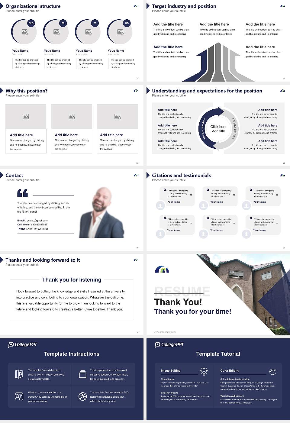 American Islamic College Resume PPT Template16:9 ratio PPT effect preview image4