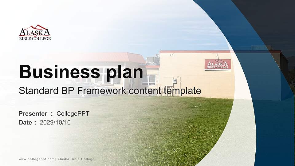 Alaska Bible College Competition/Entrepreneurship Contest PPT Template16:9 ratio PPT effect preview image