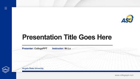 Angelo State University Thesis Proposal/Graduation Defense PPT Template