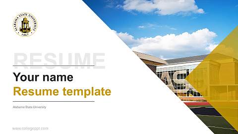 Alabama State University Resume PPT Template