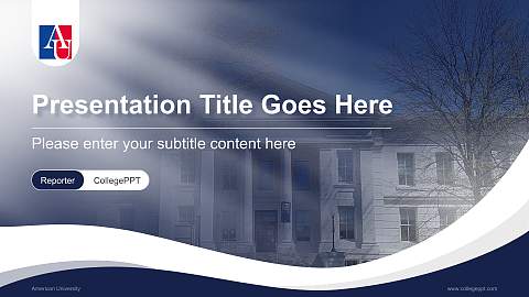 American University Lecture Sharing and Networking Event PPT Template