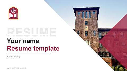 Alvernia University Resume PPT Template