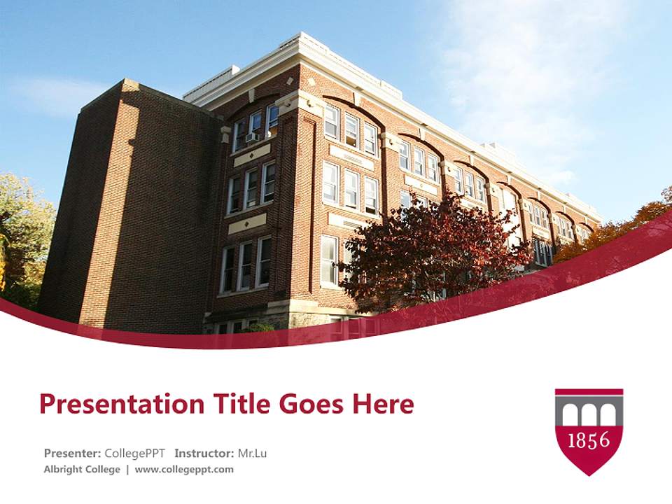 Albright College Course/Courseware Creation PPT Template4:3 ratio PPT effect preview image5