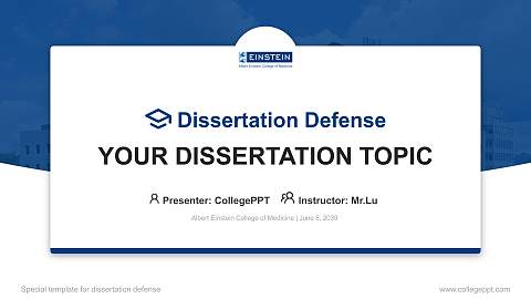 Albert Einstein College of Medicine Graduation Thesis Defense PPT Template