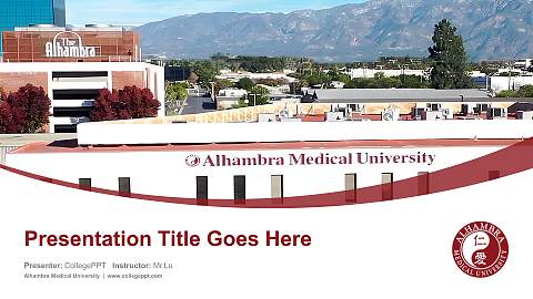 Alhambra Medical University Course/Courseware Creation PPT Template