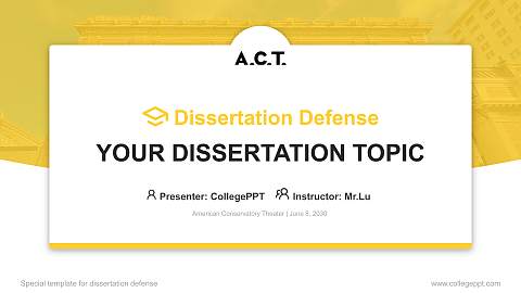 American Conservatory Theater Graduation Thesis Defense PPT Template