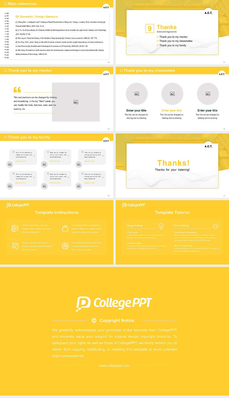 American Conservatory Theater Graduation Thesis Defense PPT Template16:9 ratio PPT effect preview image7