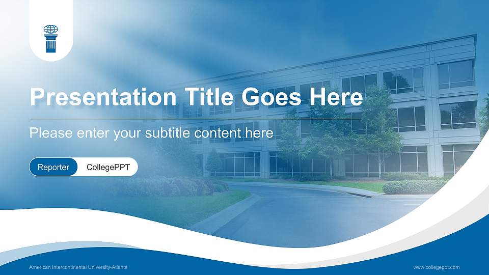 American Intercontinental University-Atlanta Lecture Sharing and Networking Event PPT Template16:9 ratio PPT effect preview image