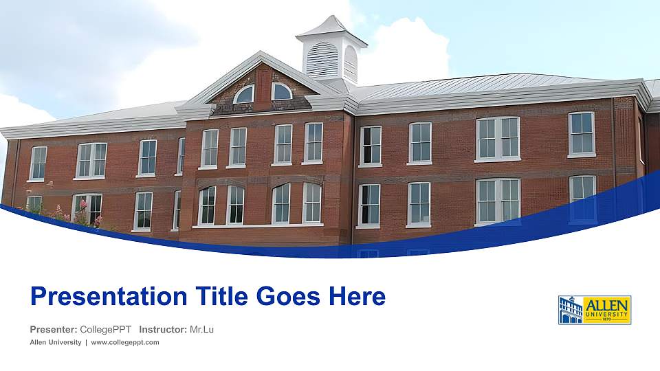 Allen University Course/Courseware Creation PPT Template16:9 ratio PPT effect preview image