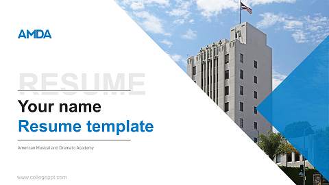 American Musical and Dramatic Academy Resume PPT Template