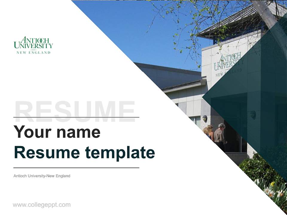 Antioch University-New England Resume PPT Template4:3 ratio PPT effect preview image5