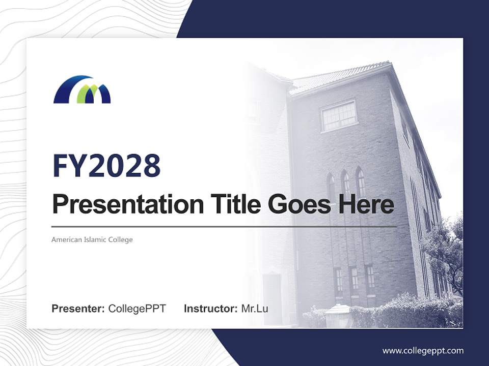 American Islamic College Academic Presentation/Research Findings Report PPT Template4:3 ratio PPT effect preview image5
