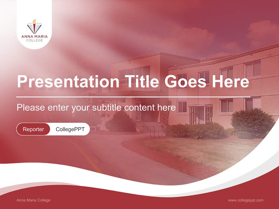 Anna Maria College Lecture Sharing and Networking Event PPT Template4:3 ratio PPT effect preview image4