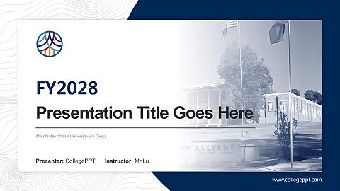 Alliant International University-San Diego Academic Presentation/Research Findings Report PPT Template