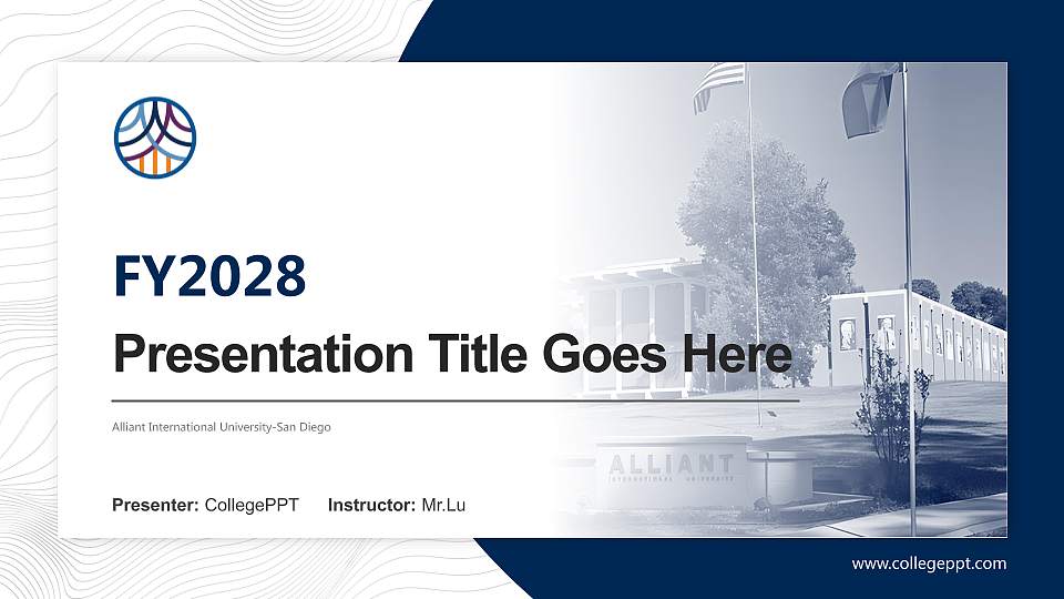 Alliant International University-San Diego Academic Presentation/Research Findings Report PPT Template16:9 ratio PPT effect preview image