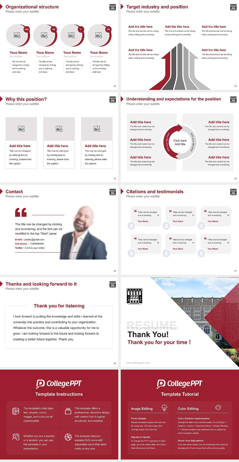 Albany Law School Resume PPT Template4:3 ratio PPT effect preview image4