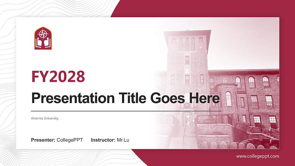 Alvernia University Academic Presentation/Research Findings Report PPT Template16:9 ratio PPT effect preview image