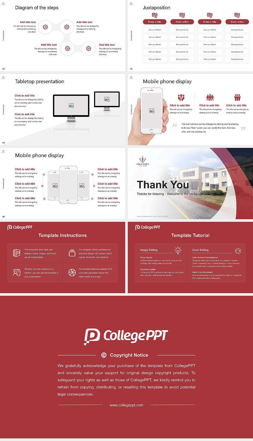 Anna Maria College Competition/Entrepreneurship Contest PPT Template16:9 ratio PPT effect preview image9