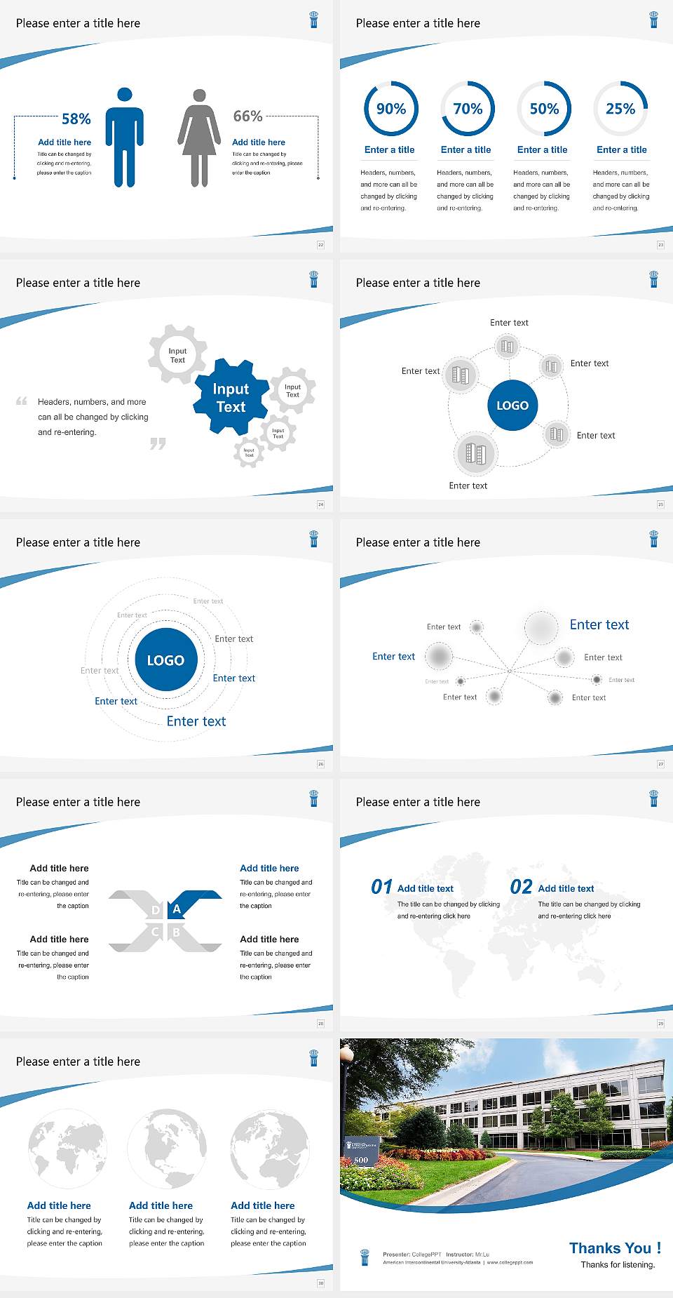 American Intercontinental University-Atlanta Course/Courseware Creation PPT Template4:3 ratio PPT effect preview image4