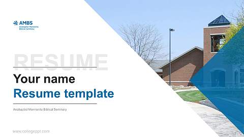 Anabaptist Mennonite Biblical Seminary Resume PPT Template