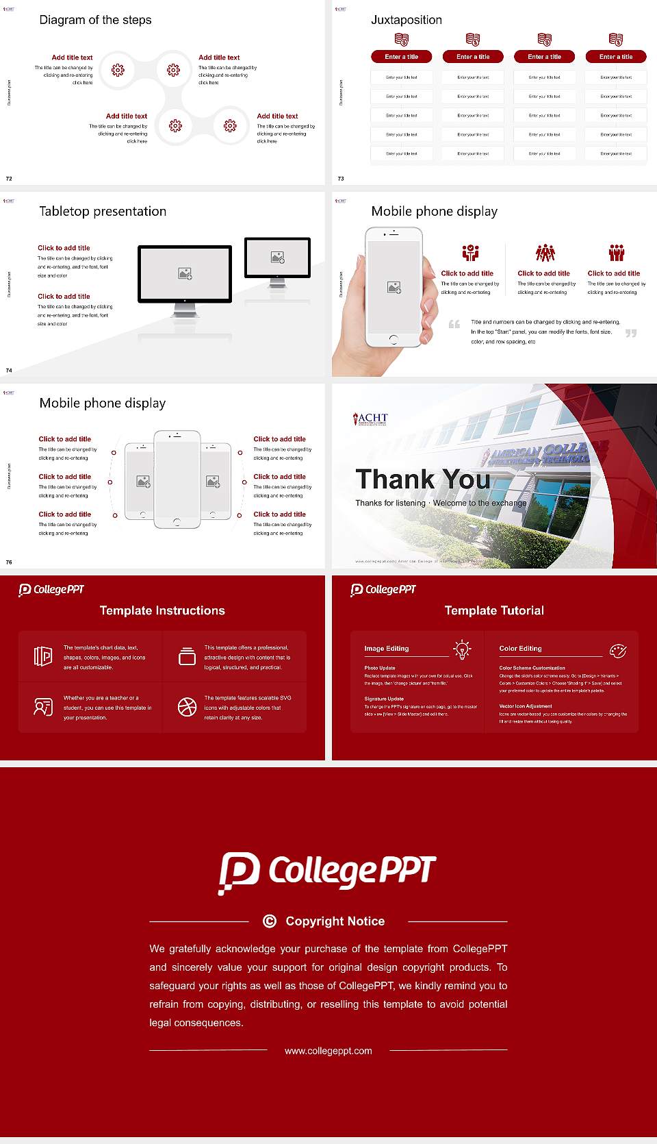 American College of Healthcare and Technology Competition/Entrepreneurship Contest PPT Template16:9 ratio PPT effect preview image9