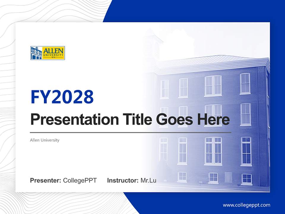 Allen University Academic Presentation/Research Findings Report PPT Template4:3 ratio PPT effect preview image5