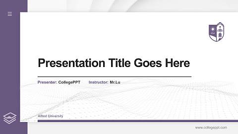 Alfred University Thesis Proposal/Graduation Defense PPT Template