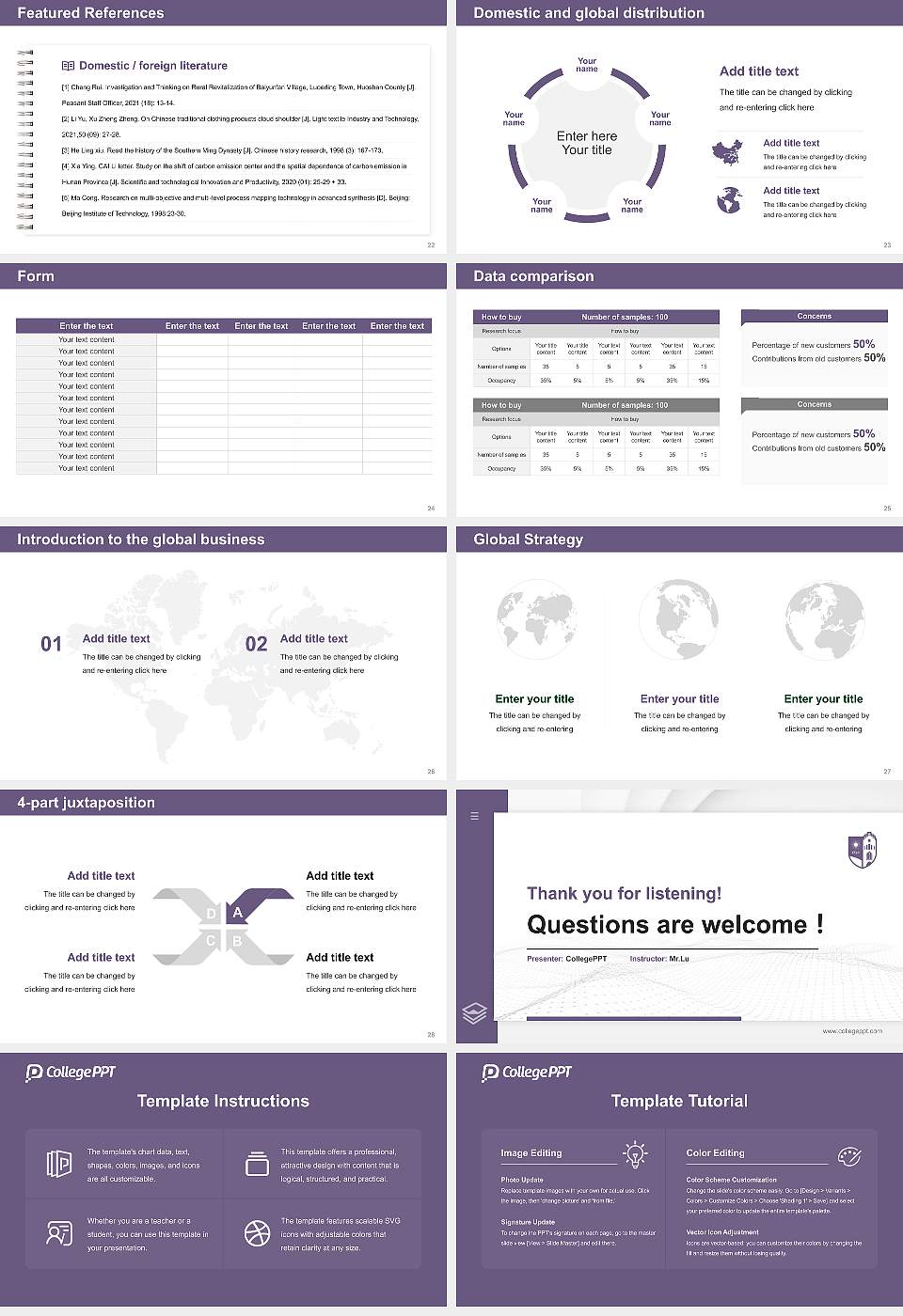 Alfred University Thesis Proposal/Graduation Defense PPT Template16:9 ratio PPT effect preview image4