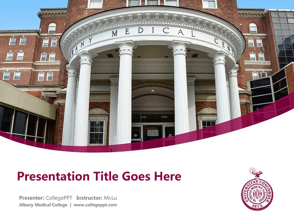 Albany Medical College Course/Courseware Creation PPT Template4:3 ratio PPT effect preview image5