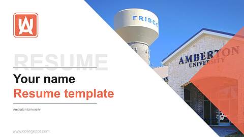 Amberton University Resume PPT Template
