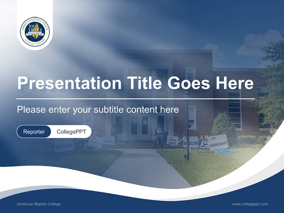 American Baptist College Lecture Sharing and Networking Event PPT Template4:3 ratio PPT effect preview image4