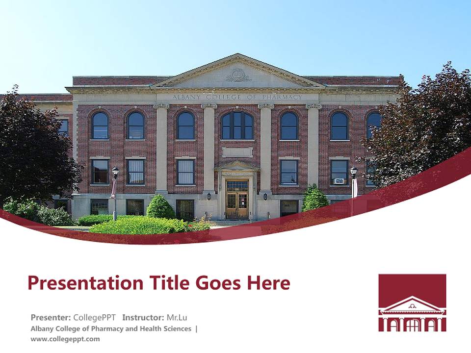 Albany College of Pharmacy and Health Sciences Course/Courseware Creation PPT Template4:3 ratio PPT effect preview image5