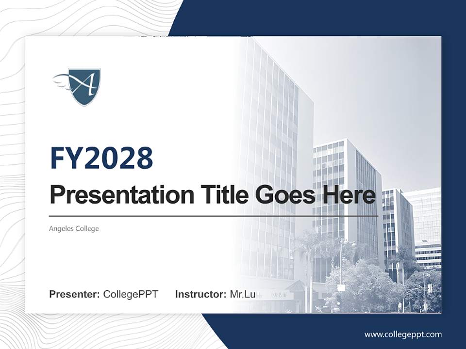 Angeles College Academic Presentation/Research Findings Report PPT Template4:3 ratio PPT effect preview image5