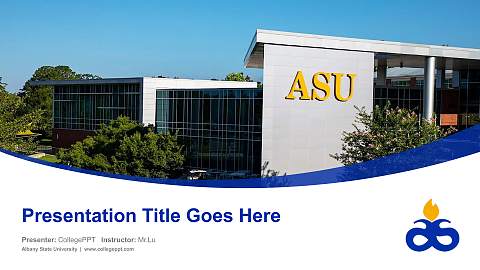 Albany State University Course/Courseware Creation PPT Template