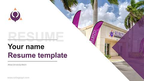 Albizu University-Miami Resume PPT Template