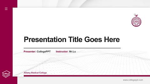 Albany Medical College Thesis Proposal/Graduation Defense PPT Template