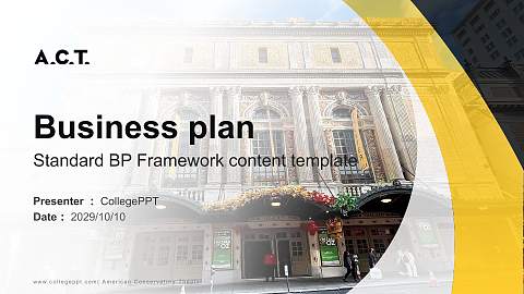 American Conservatory Theater Competition/Entrepreneurship Contest PPT Template