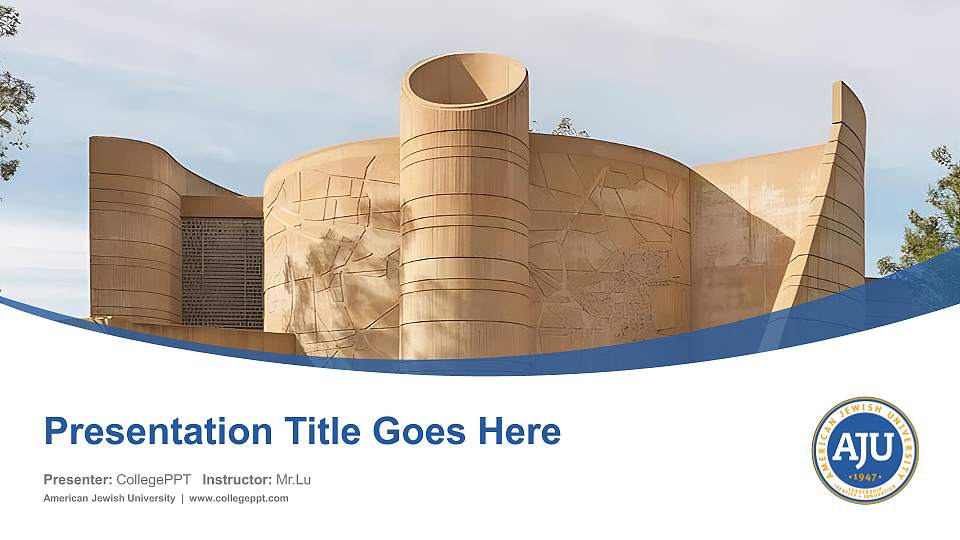 American Jewish University Course/Courseware Creation PPT Template16:9 ratio PPT effect preview image