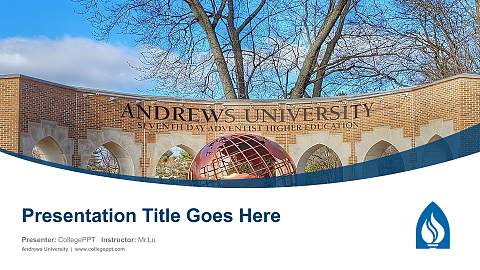 Andrews University Course/Courseware Creation PPT Template