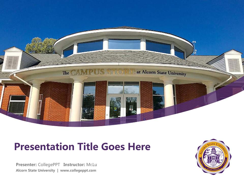 Alcorn State University Course/Courseware Creation PPT Template4:3 ratio PPT effect preview image5