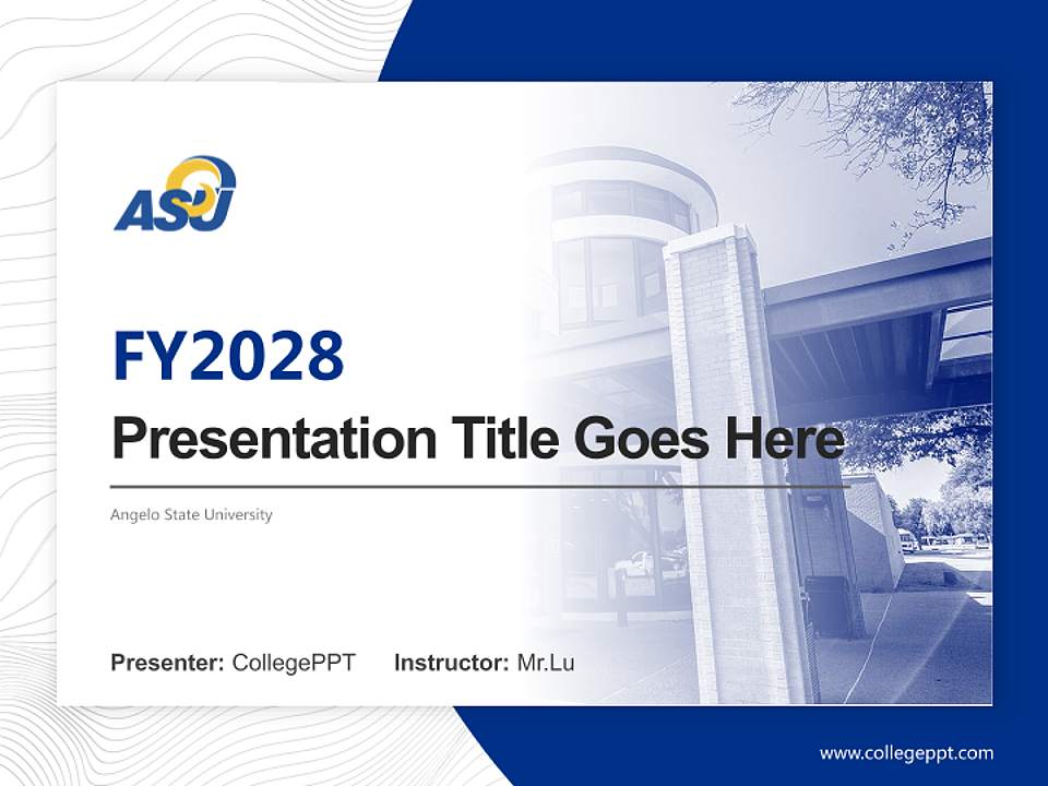 Angelo State University Academic Presentation/Research Findings Report PPT Template4:3 ratio PPT effect preview image5