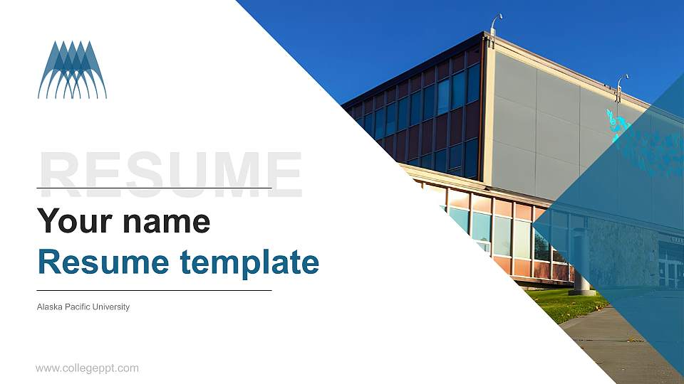 Alaska Pacific University Resume PPT Template16:9 ratio PPT effect preview image