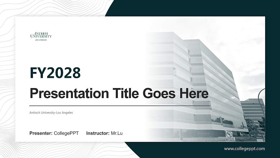 Antioch University-Los Angeles Academic Presentation/Research Findings Report PPT Template16:9 ratio PPT effect preview image