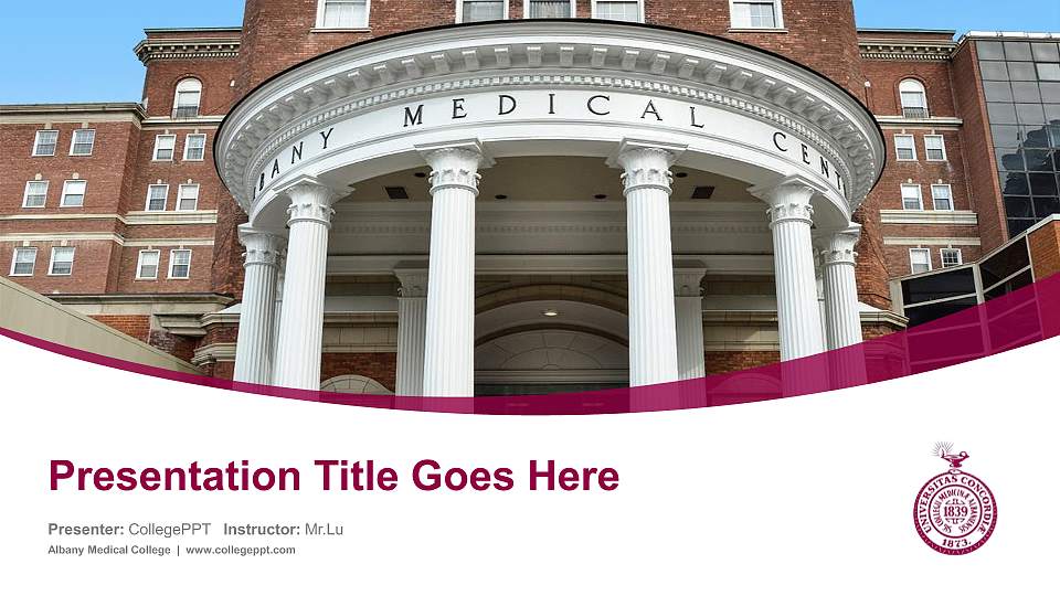 Albany Medical College Course/Courseware Creation PPT Template16:9 ratio PPT effect preview image