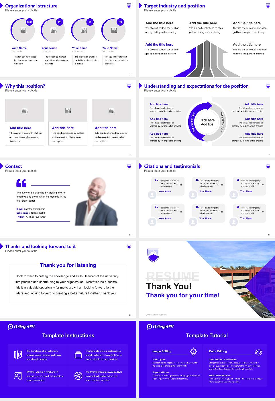 American College of Financial Services Resume PPT Template16:9 ratio PPT effect preview image4