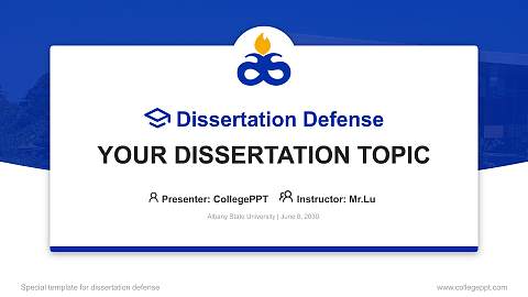 Albany State University Graduation Thesis Defense PPT Template
