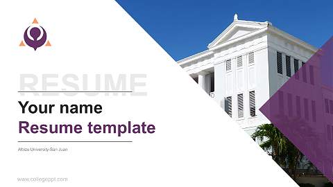 Albizu University-San Juan Resume PPT Template