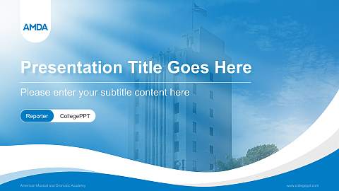 American Musical and Dramatic Academy Lecture Sharing and Networking Event PPT Template