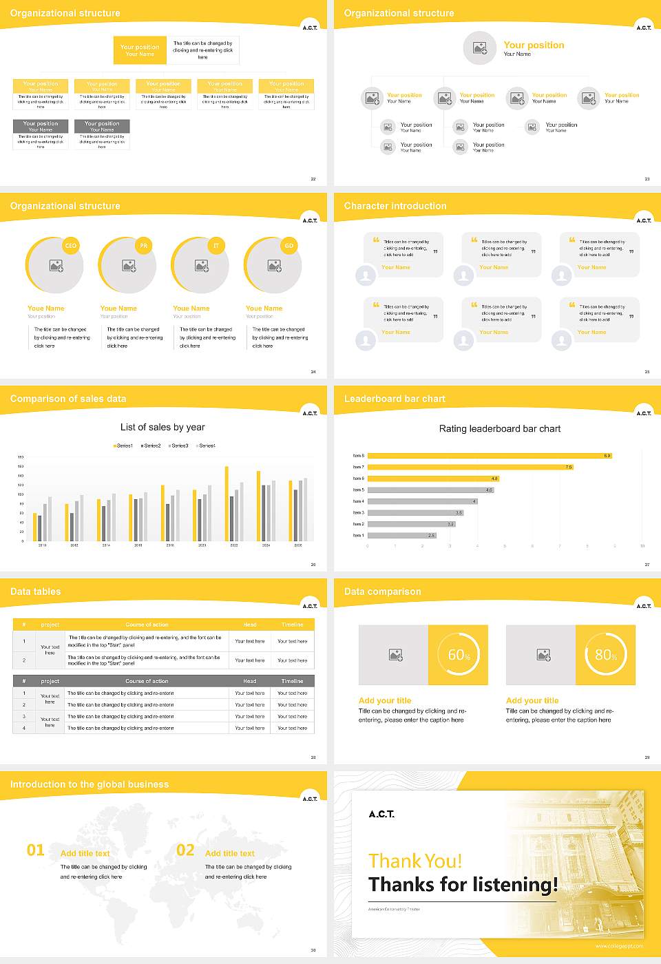 American Conservatory Theater Academic Presentation/Research Findings Report PPT Template16:9 ratio PPT effect preview image4