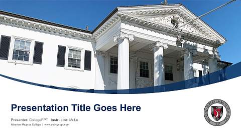 Albertus Magnus College Course/Courseware Creation PPT Template